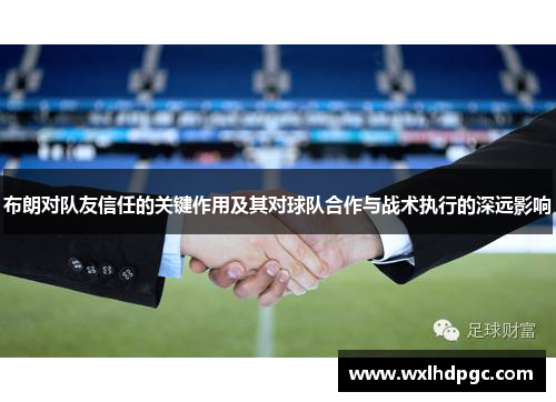 布朗对队友信任的关键作用及其对球队合作与战术执行的深远影响